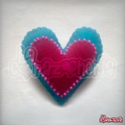 Broche de Corazón Doble