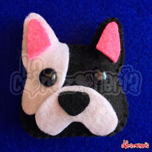 Broche Buldog Francés en Fieltro