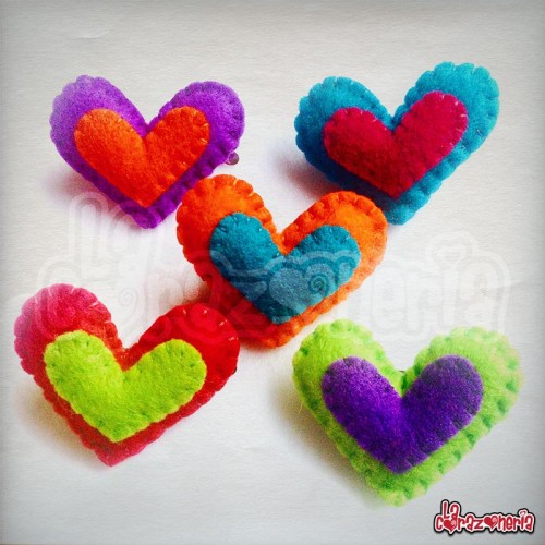 Broches de Corazón Doble